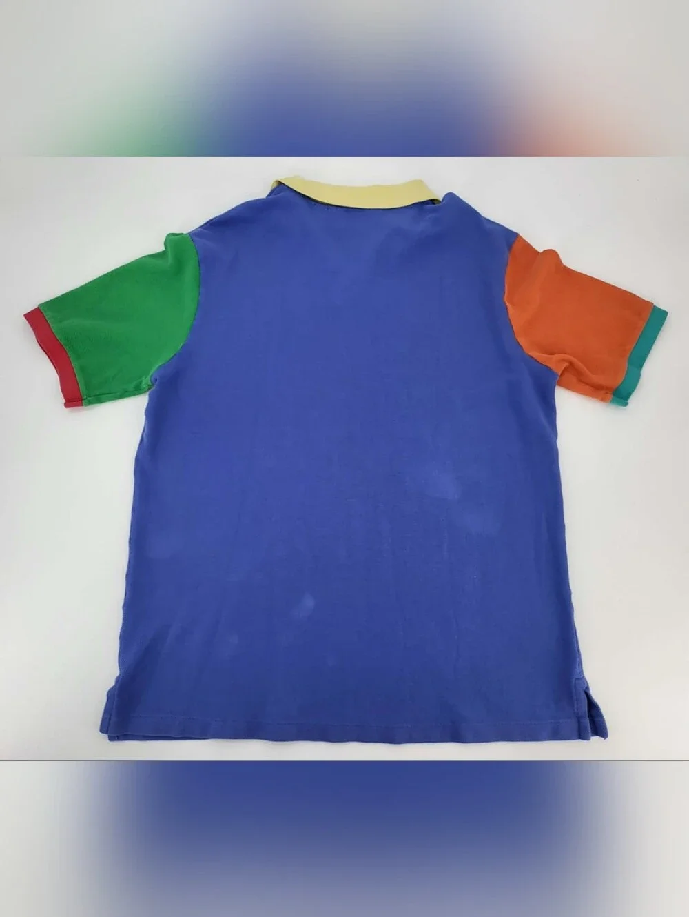 Ralph Lauren Colorblock Polo Shirt - Blue, Yellow, Green, Orange
